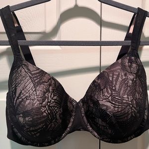 Paramour 42D lace front bra back closure